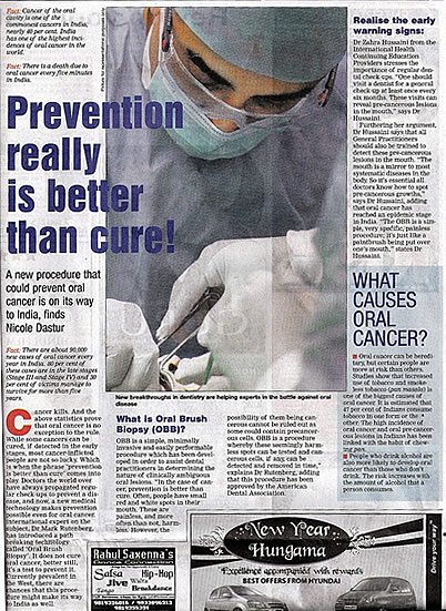 Newspaper feature: Prevention really is better than cure